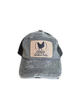 Crazy Chicken Lady Hat | Distressed Ponytail Baseball Cap | Funny Chicken Mom Gift | High Messy Bun Hat | Farm Life...