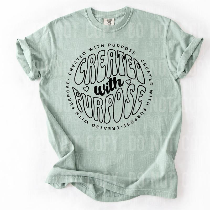 Created with Purpose Circle DTF Transfers - THIS IS NOT A SHIRT Hoodie, Sweatshirt | RetroVerseTees.com