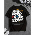 Creative Alphabet Print Men's Fashion Tee, Casual Short Sleeve Round Neck T-shirt, Summer Outdoor Menswear Top...