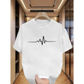 Creative Graphic Print Men's Casual Short Sleeve Round Neck T-shirt Plain Tee Menswear Hoodie, Sweatshirt