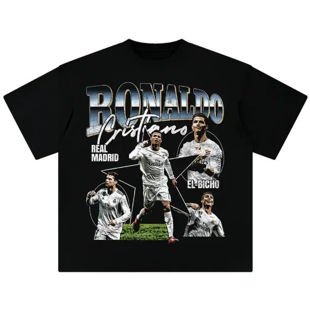 Cristiano Ronaldo Madrid T-Shirt, Cristiano Ronaldo Vintage Graphic Tees, Unisex Soccer Shirt, Sport Merch, Gift For Fan,...