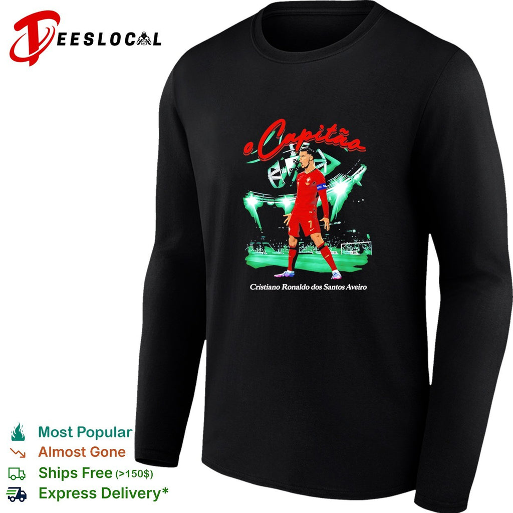 Cristiano Ronaldo o Capitao Portugal 7 celebrating stadium shirt
