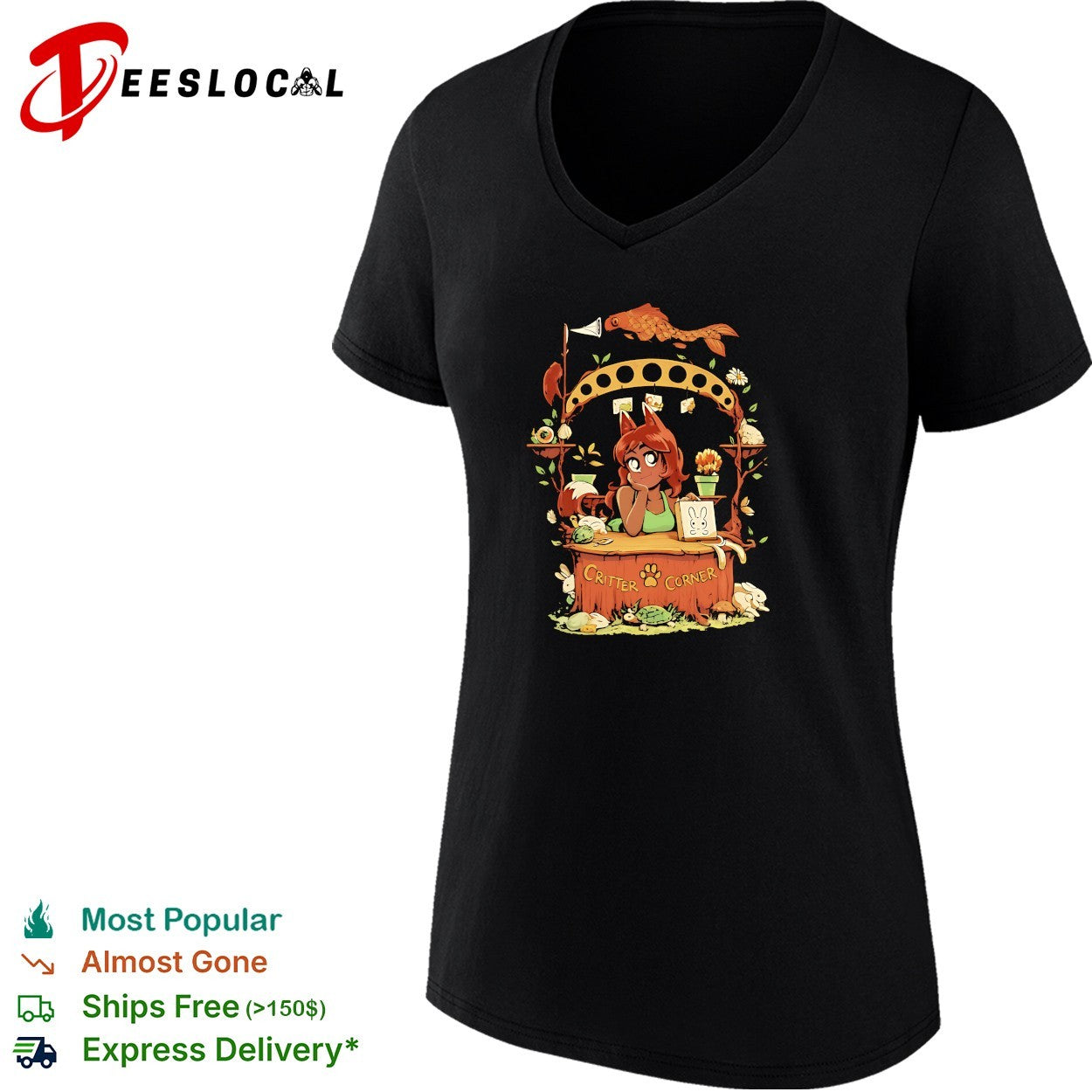 Critter Corner fox girl shirt