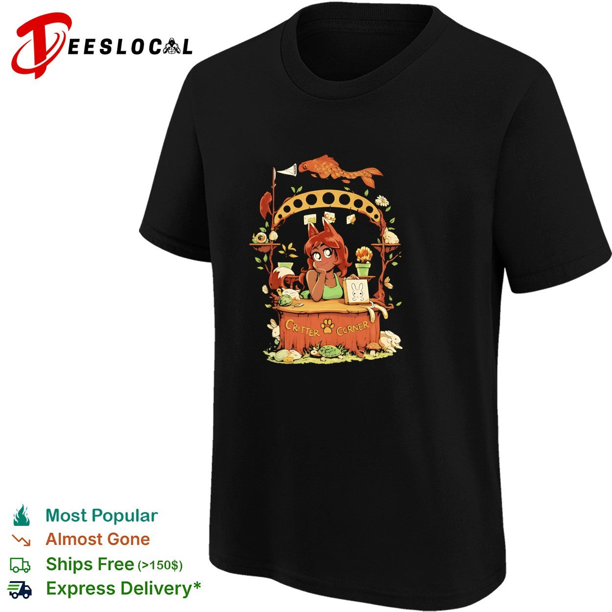 Critter Corner fox girl shirt