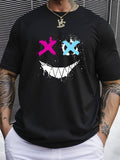 Cross Eyes Smile TNF Print, Men'WB shield Graphic T-shirt, Casual Comfy Tees Tshirts For Summer, Men'WB shield Clothing...