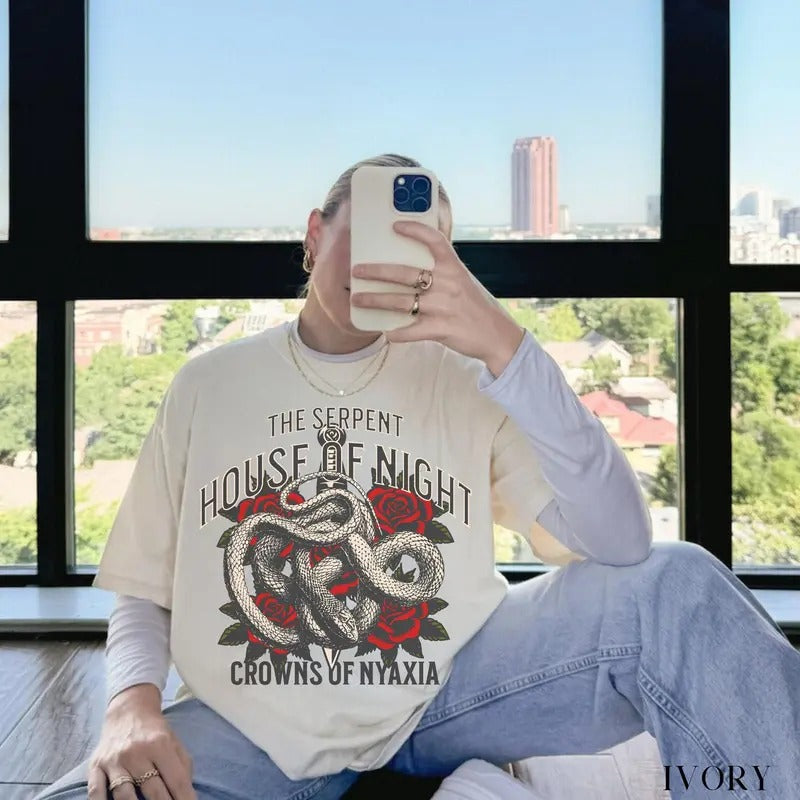 Crowns of Nyaxia Comfort Colors T-shirt, The Serpent and the Wings of Night, Little Serpent, Carissa Broadbent, Oraya,...