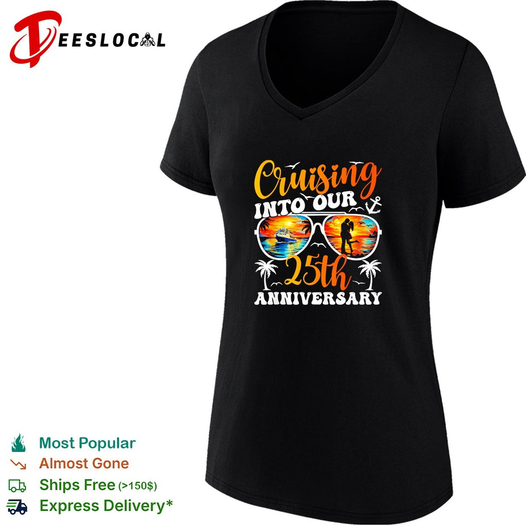 Cruising into our 25th anniversary sunglasses shirt
