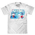Crystal Pepsi Throwback Logo T-Shirt - White graphic tee 90s Hoodie, Sweatshirt | RetroVerseTees.com