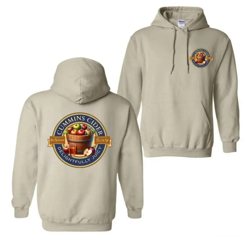Cummins Cider Hoodie - Sweatshirt - Tshirt,  Men's Funny Shirt, Menswear Casual Crewneck | RetroVerseTees.com