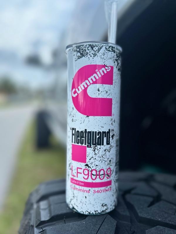 Cummins Oil Filter Pink 20oz Stainless Steel Tumbler Bottle Drinkware T-Shirts, Hoodie, Sweatshirt | RetroVerseTees.com