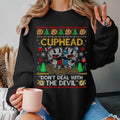 Cuphead Ugly Christmas Sweatshirt Cuphead Video Game Ugly Xmas Shirt Christmas Sweater Hoodie | RetroVerseTees.com