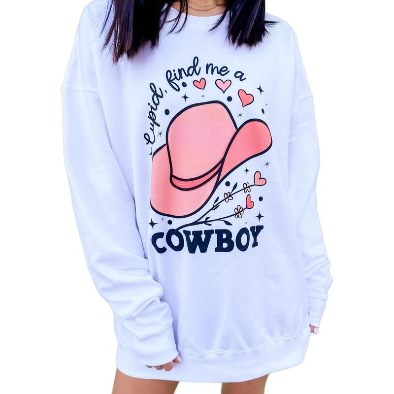 Cupid Cowboy Graphic Sweatshirt T-Shirts, Hoodie | RetroVerseTees.com