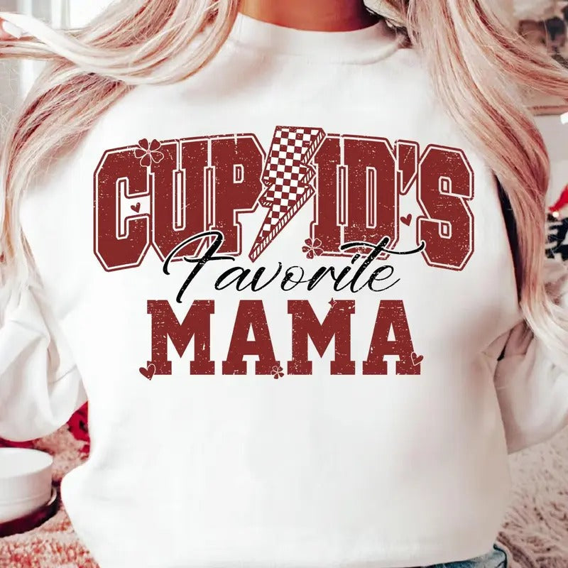 Cupid's Favorite Mama Valentine Shirt, Mama Valentine Shirt, Mom Valentine Tee, Mama Love Shirt, Valentine Gift Mom,...