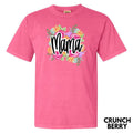 Cursive Flower Mama Comfort Colors T-Shirt 'NLB' Hoodie, Sweatshirt | RetroVerseTees.com