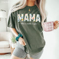 Custom Comfort Colors Mama Shirt Retro Mama T-shirts Personalized Gram Clothes Cool Mama Outfit Mama Gift Hoodie, Sweatshirt
