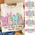 Custom Coquette Easter Mama Bundle Shirt, Easter Nana Mimi Gigi Shirt, Easter Day, Easter Bunny Shirt, Gift For Grandma...
