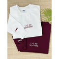 Custom Embroidered i love my girlfriend Couple Matching Initial Hoodie | Personalized Valentines Day Anniversary Gift for...