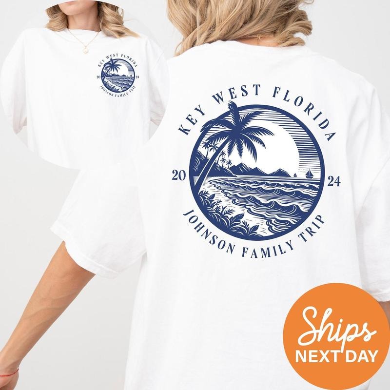 Custom Family Name Beach Vacation 2025 Shirt, Personalized Family Matching Shirt, Family Beach Trip Shirt, Custom Family...