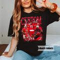 Custom Football T-Shirt, Football Bootleg T-Shirt, Football Birthday, Team Number Player Name Photo Shirt, Family Shirt,...
