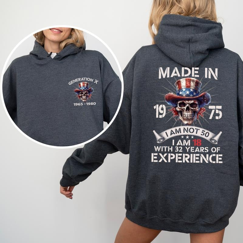 Custom Generation X Hoodie, Persionalized Birthday Gift, Custom Birth Year Graphic Hoodies, Funny Birthday Gift, Gen X...
