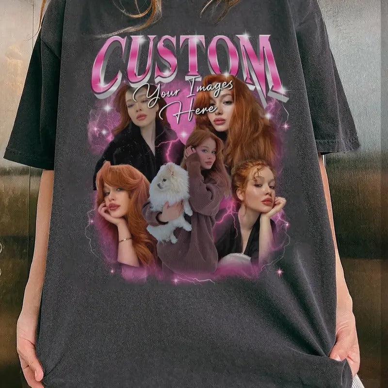 Custom Girl friend T-Shirt, Shirt With Girlfriend Face, Custom Photo Vintage Shirts, Custom Your Own Picture Idea, Top...