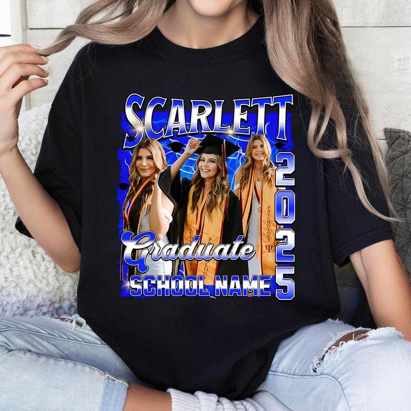 Custom Graduation Shirt, Custom Photo Graduate Shirt, Family Graduation 2025 Shirt, Senior T-Shirt, Class of 2025 Shirt,...