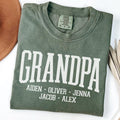 Custom Grandpa Shirt with Grandkids Names, Customized Father's Day Gift for Grandparent, Personalized Grandpa Shirt with...