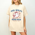 Custom Month Pregnancy Reveal Shirt 4th of July, Red White And Due, Funny Racoon Shirt, Expecting Moms To Be Shirt, 4th...