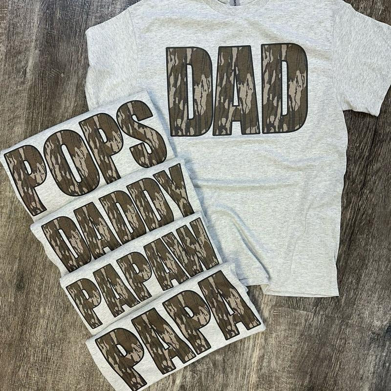 Custom Name Fathers Day Camo Shirts  - Shirt for Dad Hoodie, Sweatshirt | RetroVerseTees.com