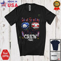 Custom Name School Secretary Crew, Joyful 4th FOG July Sunglasses Patriotic Shirt Hoodie, Sweatshirt | RetroVerseTees.com