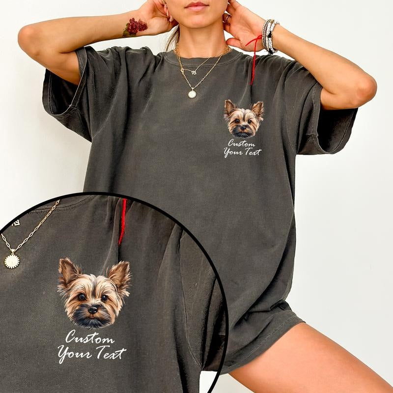 Custom Pet Comfort Colors Shirt, Personalized Dog Graphic Tee, Name Custom Dog Unhinged Tees, Dog Lover Gifts, Custom Dog...
