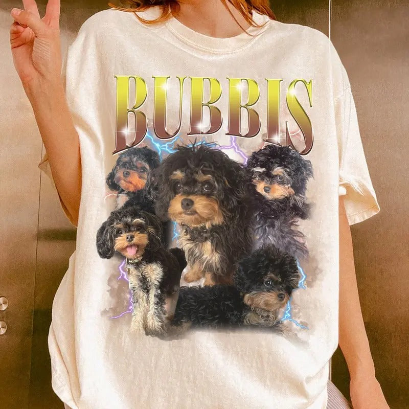 Custom Photo Dog Bootleg 90s Shirt, Custom Bootleg Rap Tee Shirt, Custom Pet Photo Your Own Bootleg Shirt, Change Design...