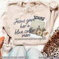 Custom Photo Jesus Gave Her A Blue Collar ManShirt, Custom Photo Shirt, Gift For Grandpa Dad, Father's Day 2025 Shirt...