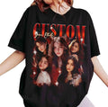 Custom Photo Shirt Top - Womenswear Casual Short Sleeve Crewneck T-Shirt with Graphic Design Hoodie, Sweatshirt