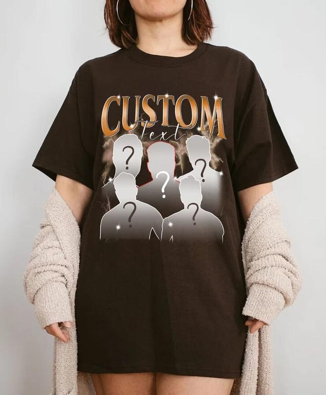 Custom Photo Shirt, Custom Bootleg Rap TShirt, Vintage Custom Funny Rap Shirt, Custom Your Own Photo Vintage T Shirt Top...