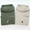 Custom Roman Numeral Hoodie or Sweatshirt Couples Gift Personalized Date Initial On Sleeve Engagements Anniversaries...