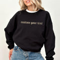 Custom Text Sweatshirt, Personalized Unisex Sweaters, Your Text Here Crewneck, Custom Made Tops, Customized Gift Ideas...