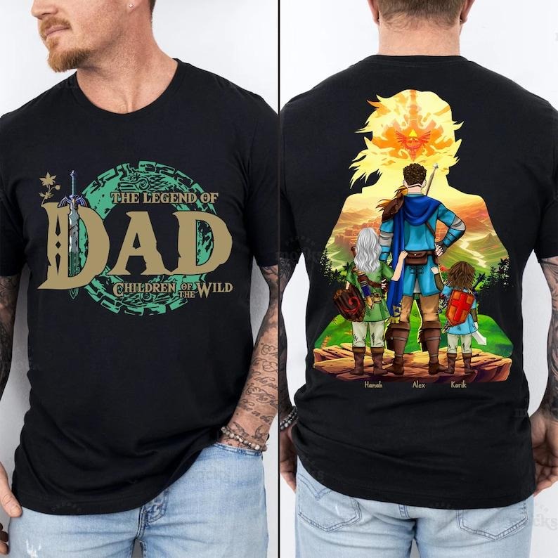 Custom The Legend Of Dad Shirt, Best Dad Ever, Children of the Wild, Personalized Gift for Father's Day, Cool Dad Club,...