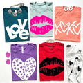 Custom Valentine's Day Tee Bright CLassic LOVE Vday Shirt Lips XOXO T-shirt Collection Fit Top Hoodie, Sweatshirt