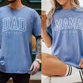 Custom mom and dad shirts, Comfort Colors dad and mom shirt, New Dad Shirt, Mom est 2024, New mom and dad gift, pregnancy...
