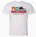 Customize Wisconsin License Plate Men's Shirt, Customize with Your City, Funny Valentines & Father's Day Gift Menswear...