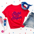 Cute 4th of July T-Shirt, Stars and Stripes Graphic Tee, Red White and Blue Shirt Hoodie, Sweatshirt | RetroVerseTees.com