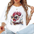 Cute Chicken with Glasses and a Hat Funny Chicken Unisex T-shirt Sweatshirt Hoodie hunting Cotton Top | RetroVerseTees.com