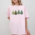 Cute Christmas Tree Shirt Comfort Colors, Sparkle Christmas Trees Tees for Women, Merry and Bright Tshirt, Green Trees...