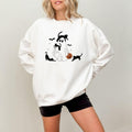 Cute Ghost Black Cats Halloween Shirt, Cute Black Cat Sweatshirt, Ghost With Black Cats Sweater, Halloween Sweater,...