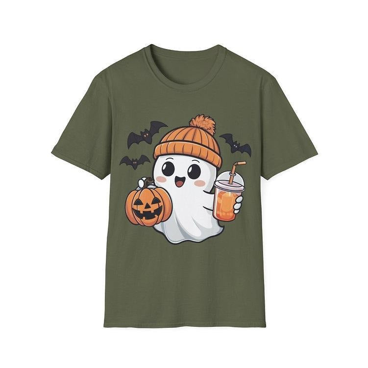 Cute Halloween Ghost T-Shirt, Spooky Season Unisex T-Shirt Fabric Comfort Hoodie, Sweatshirt | RetroVerseTees.com
