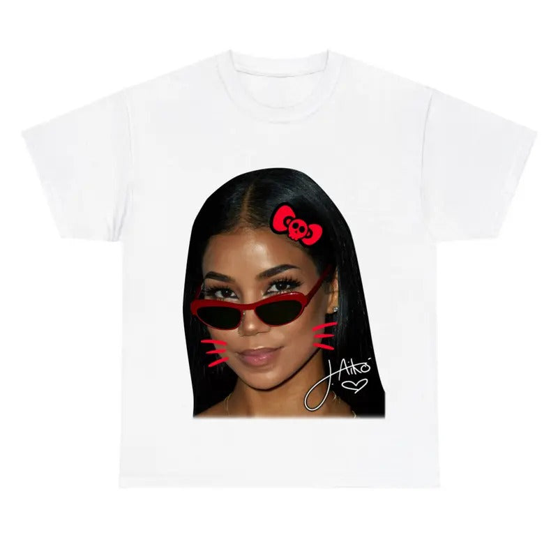 Cute Halloween Jhene Tee, Jhene Red Kitty Shirt Hoodie, Sweatshirt | RetroVerseTees.com