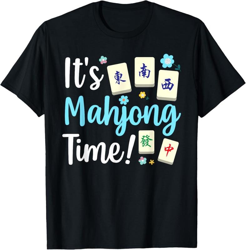 Cute Mahjong Design For Men Women Tile Game Mahjong Player T-Shirt Hoodie, Sweatshirt | RetroVerseTees.com