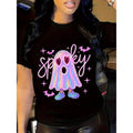 Cute Neon Ghost, Halloween Boo, Neon Halloween, Boo Ghost Shirt, Retro Disco Rainbow Ghost, Halloween Girl StyleWomen'WB...