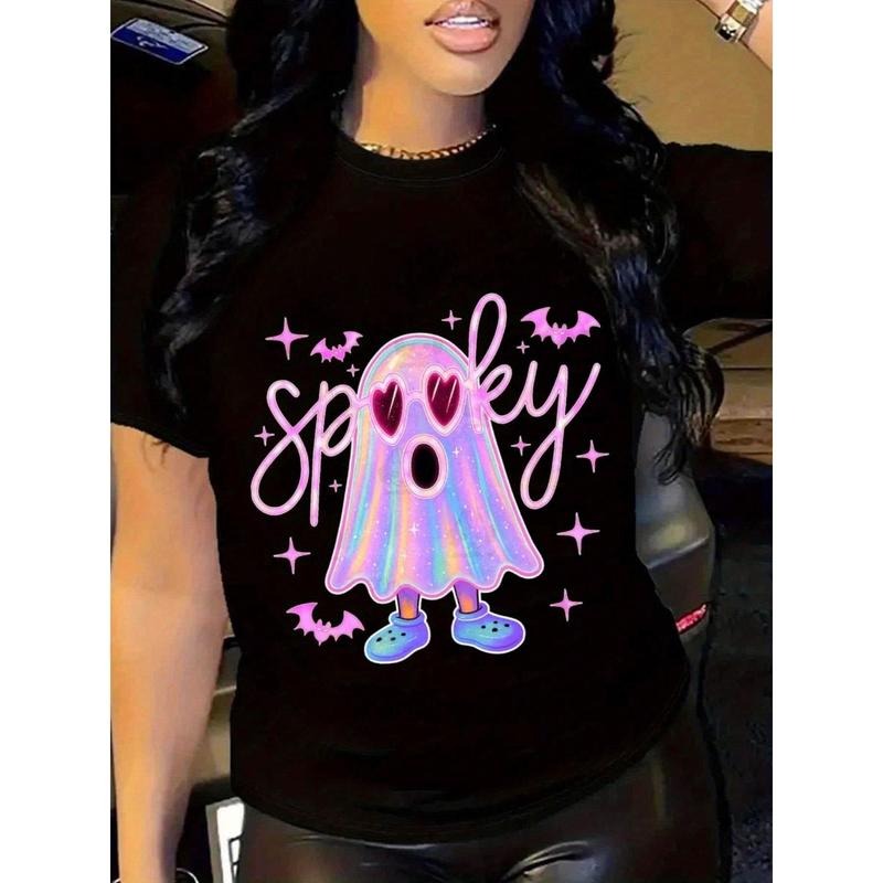 Cute Neon Ghost, Halloween Boo, Neon Halloween, Boo Ghost Shirt, Retro Disco Rainbow Ghost, Halloween Girl StyleWomen'WB...